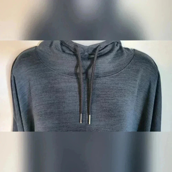 GAP Fit Hooded Oversize Poncho, navy blue, size small - Picture 7 of 13